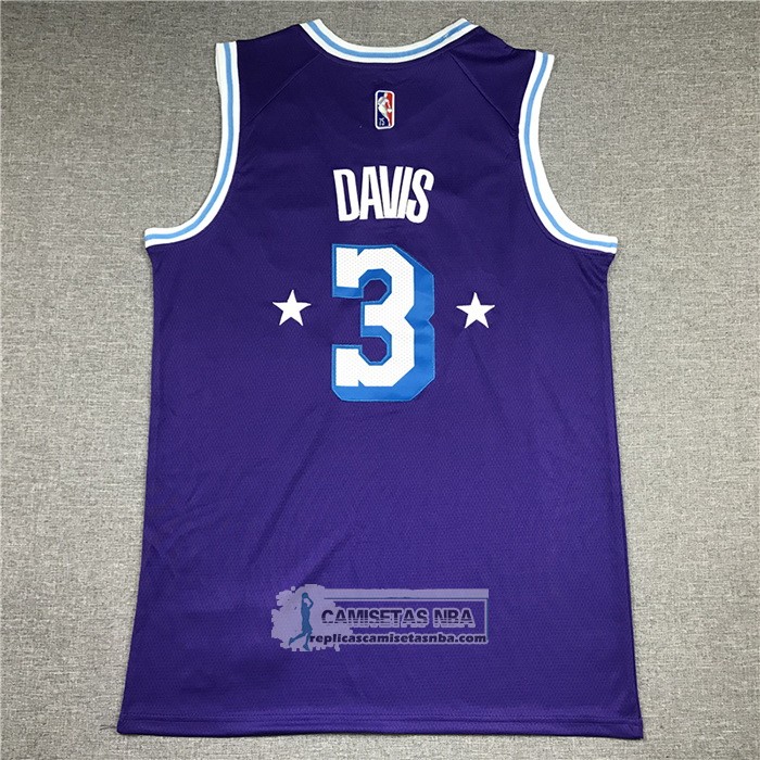 Camiseta Los Angeles Lakers Anthony Davis NO 3 Ciudad Edition 2021-22 Violeta